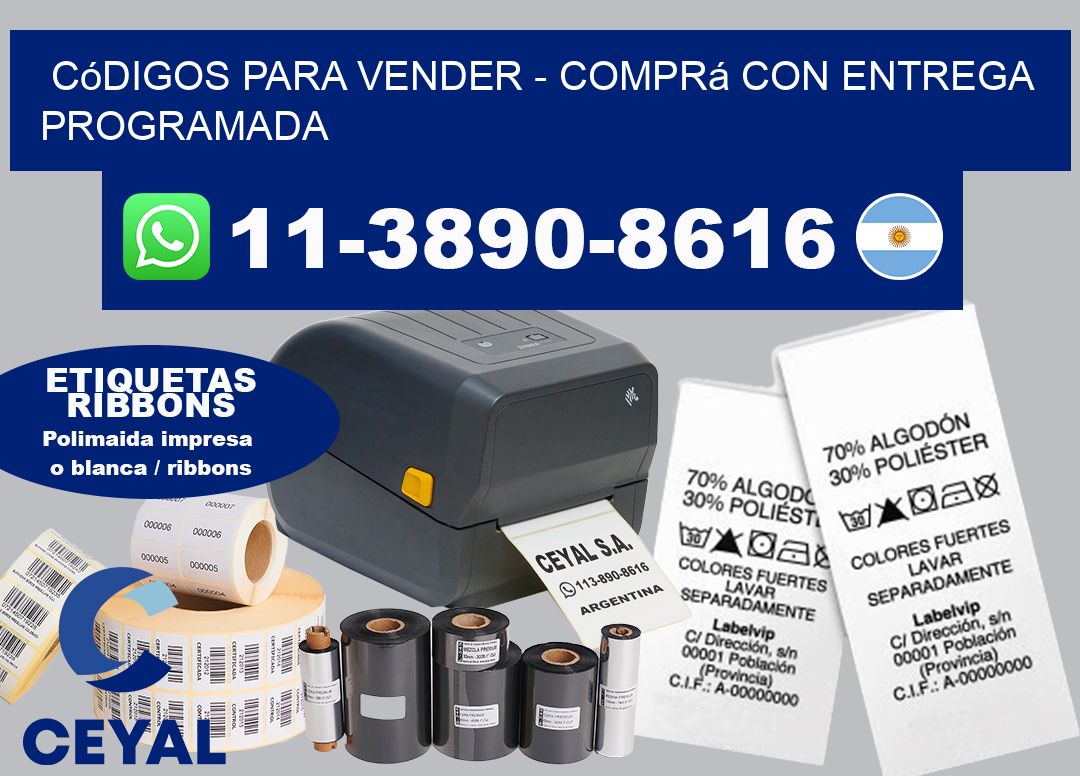 Códigos para vender - Comprá con entrega programada