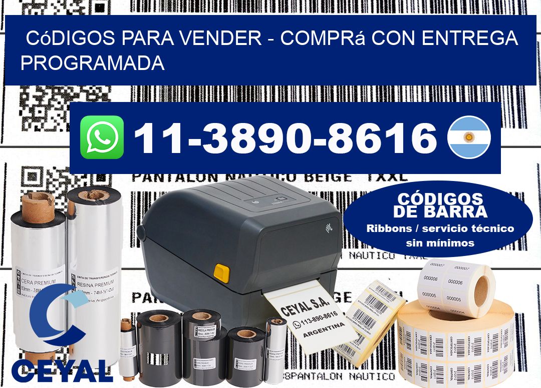 Códigos para vender – Comprá con entrega programada