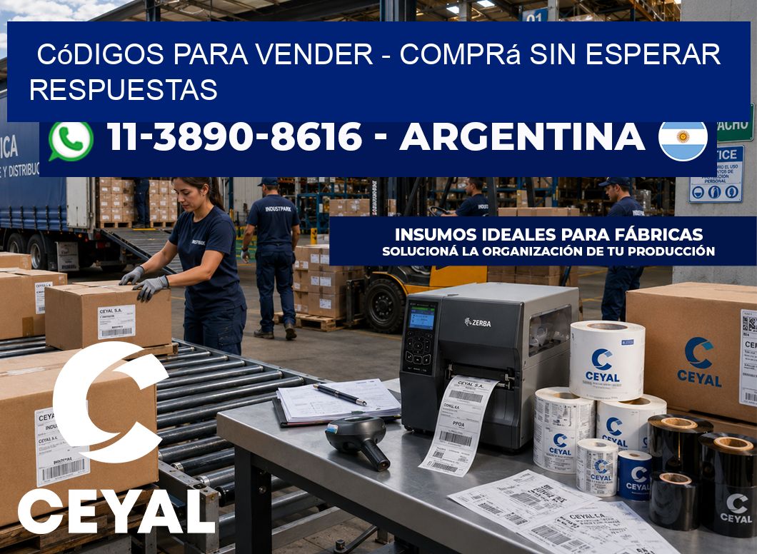 Códigos para vender - Comprá sin esperar respuestas