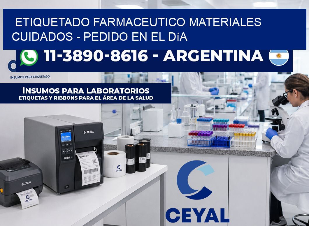 ETIQUETADO FARMACEUTICO MATERIALES CUIDADOS - Pedido en el día