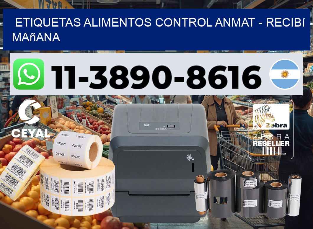 ETIQUETAS ALIMENTOS CONTROL ANMAT - recibí mañana