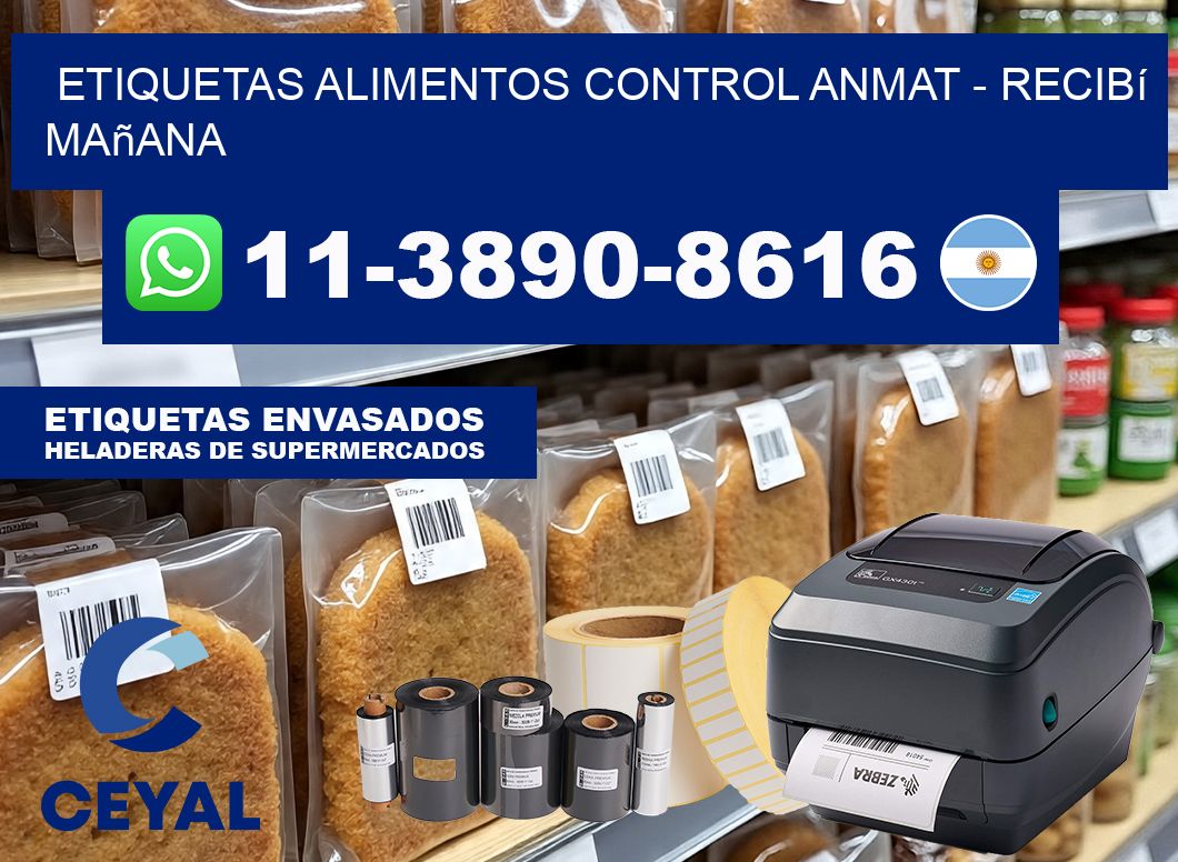 ETIQUETAS ALIMENTOS CONTROL ANMAT – recibí mañana