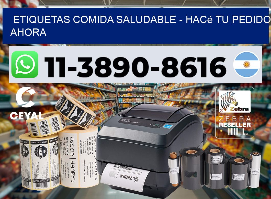 ETIQUETAS COMIDA SALUDABLE - Hacé tu pedido ahora