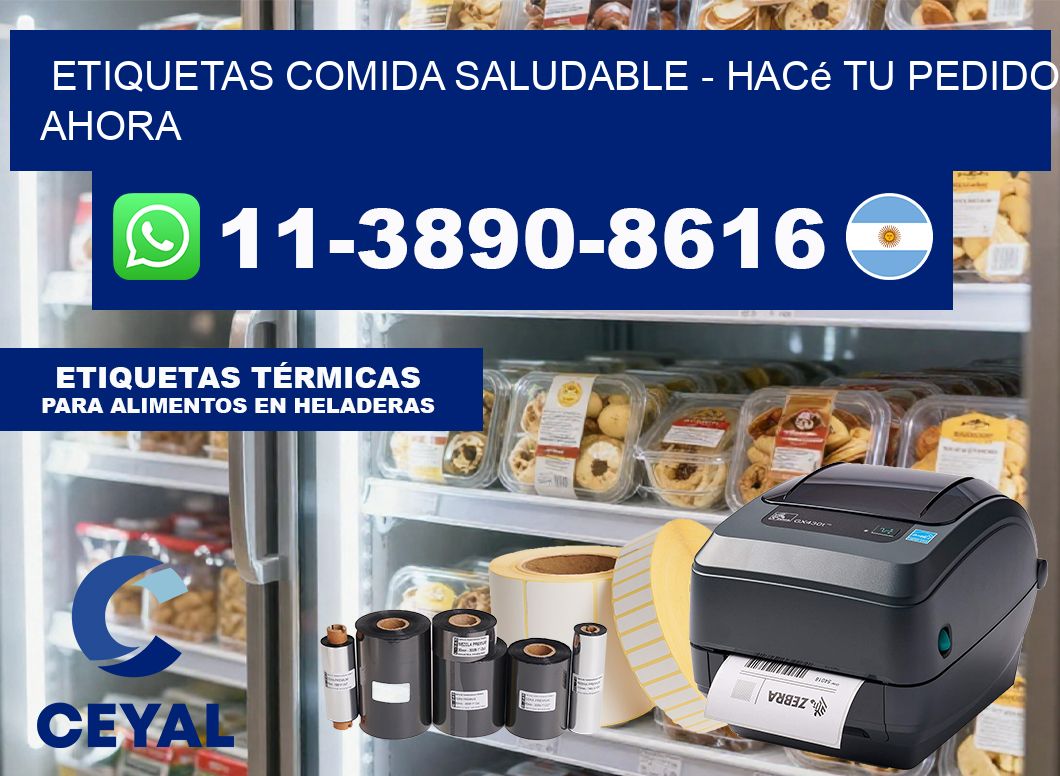 ETIQUETAS COMIDA SALUDABLE – Hacé tu pedido ahora