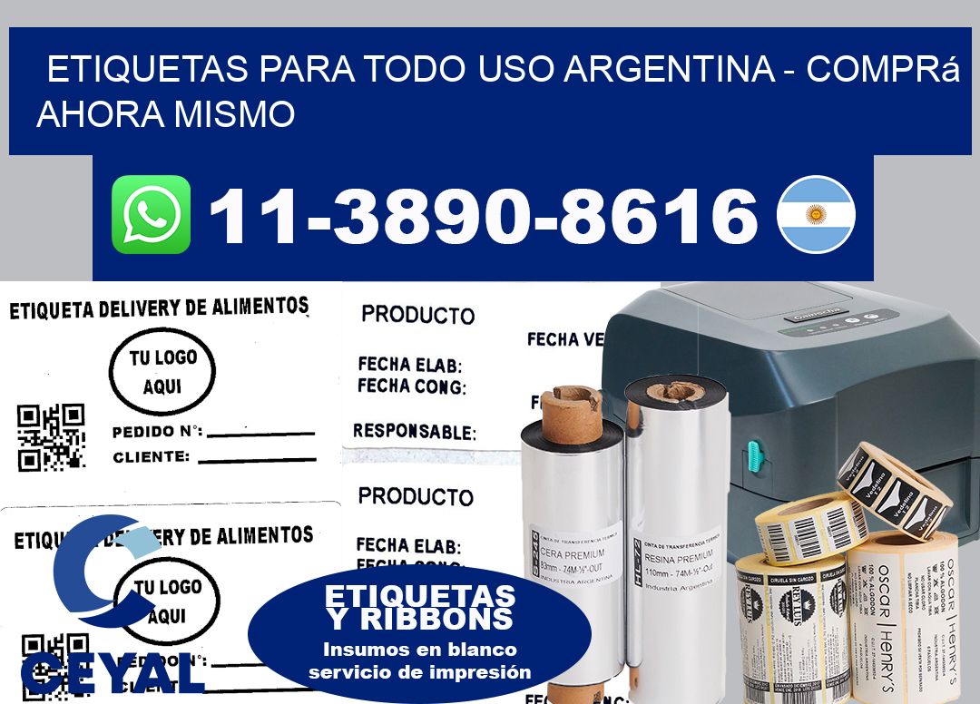 ETIQUETAS PARA TODO USO ARGENTINA - Comprá ahora mismo