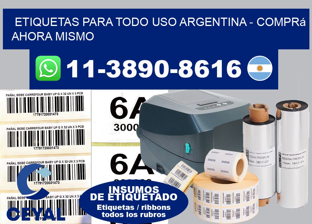 ETIQUETAS PARA TODO USO ARGENTINA - Comprá ahora mismo