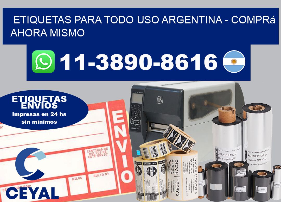 ETIQUETAS PARA TODO USO ARGENTINA – Comprá ahora mismo