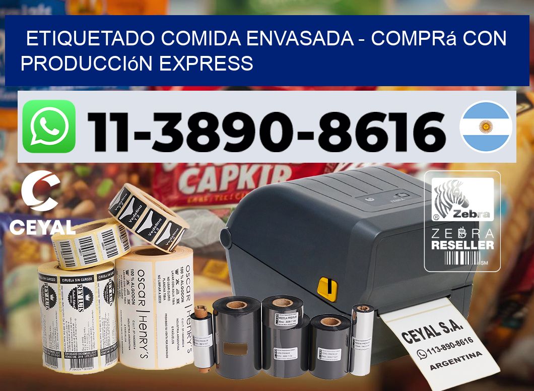 Etiquetado comida envasada - Comprá con producción express