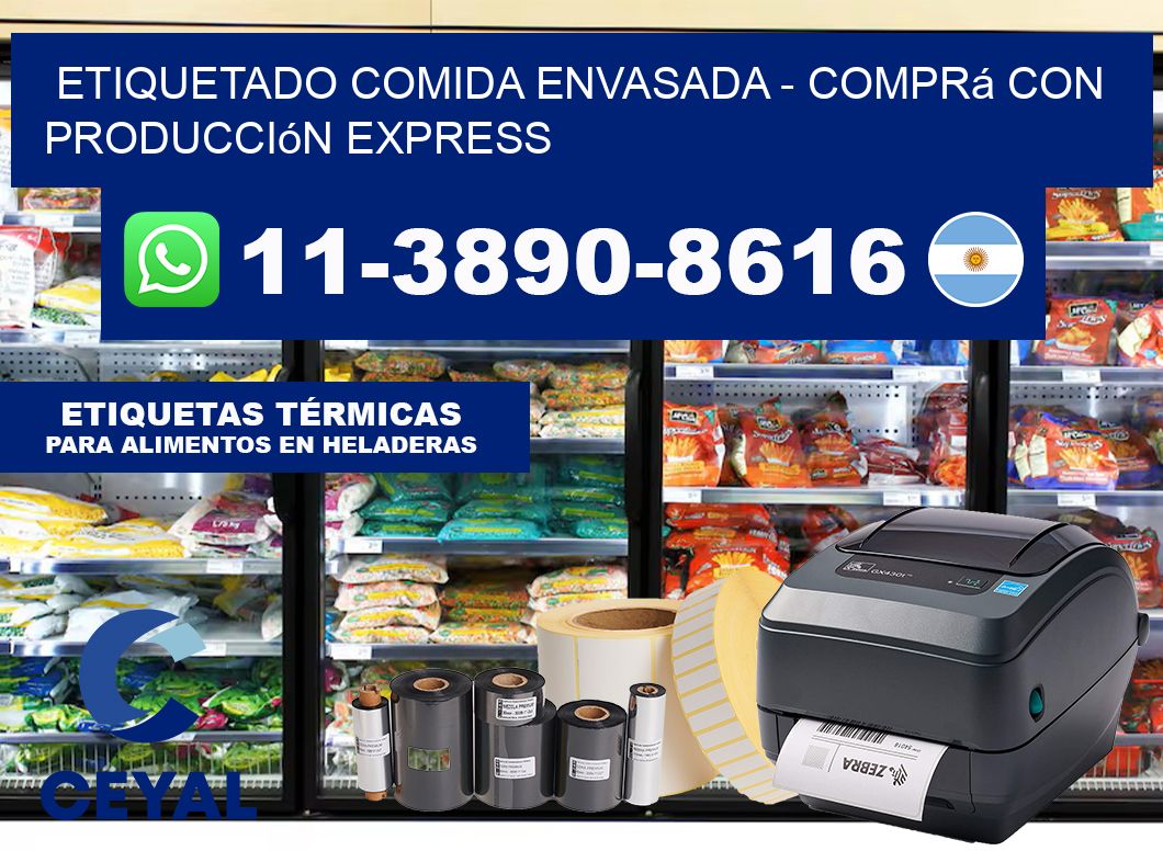 Etiquetado comida envasada – Comprá con producción express