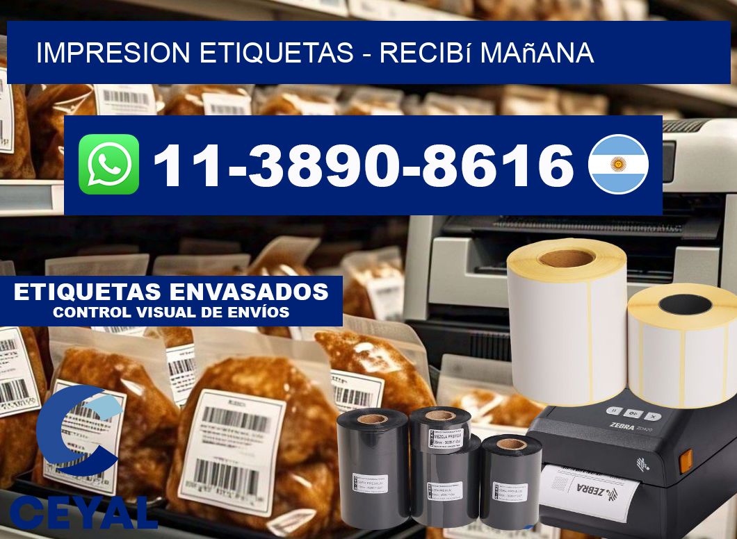 IMPRESION ETIQUETAS - recibí mañana