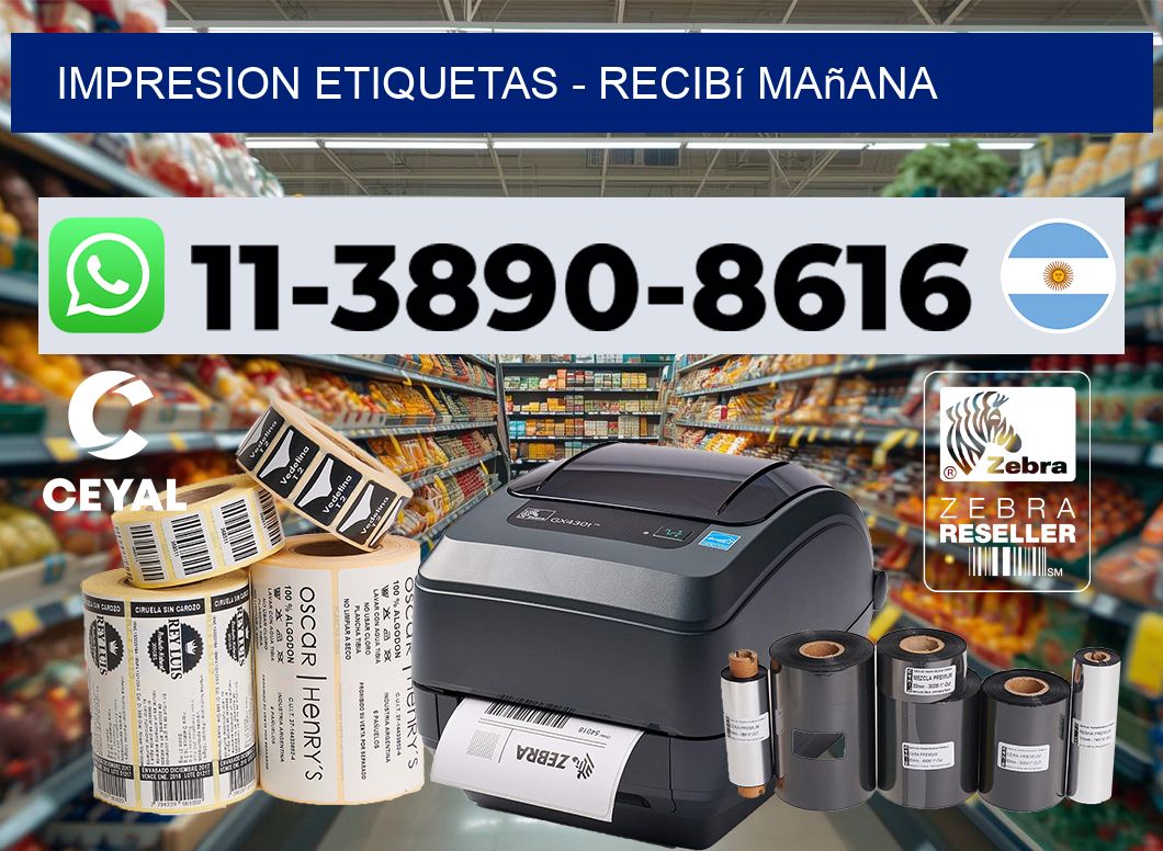 IMPRESION ETIQUETAS - recibí mañana