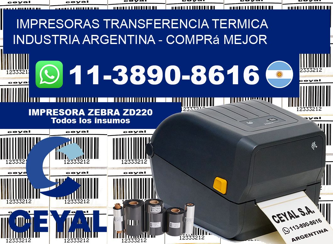 IMPRESORAS TRANSFERENCIA TERMICA INDUSTRIA ARGENTINA - Comprá mejor