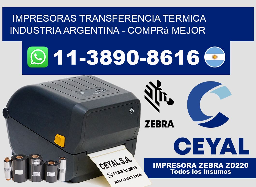 IMPRESORAS TRANSFERENCIA TERMICA INDUSTRIA ARGENTINA – Comprá mejor