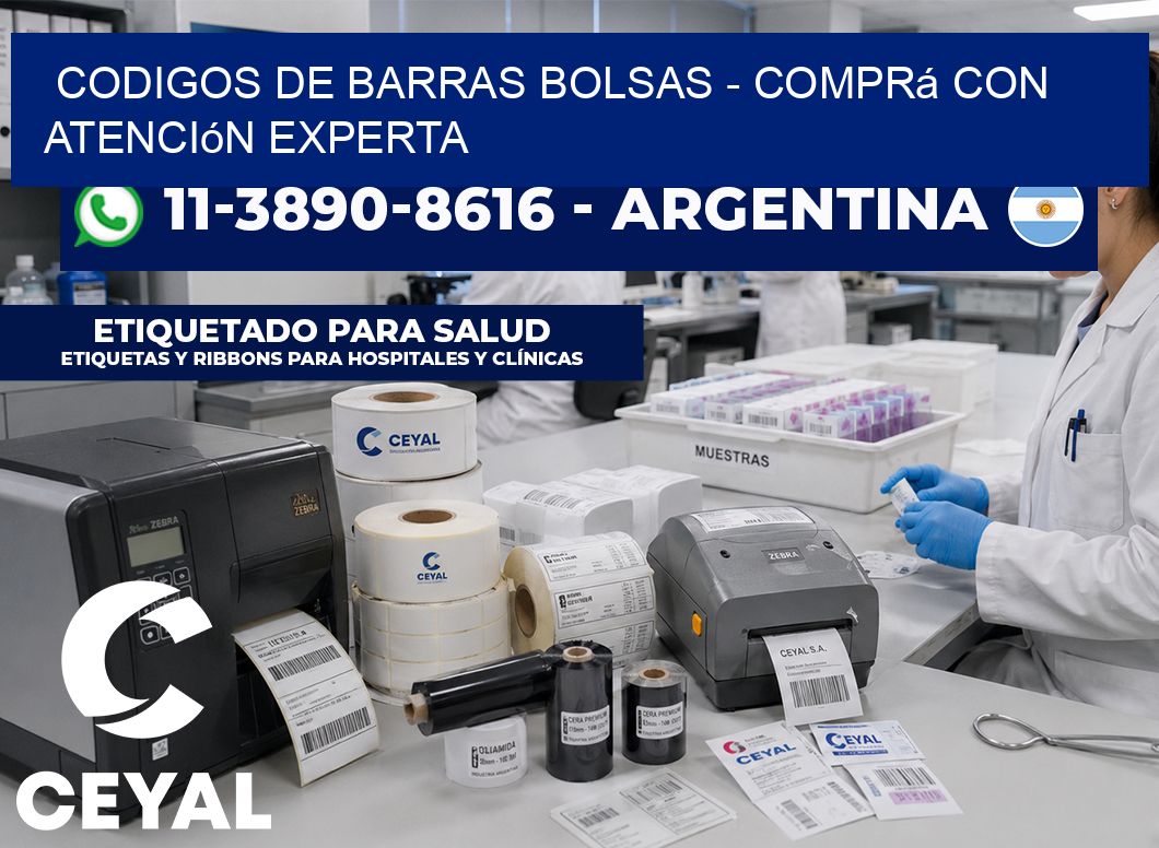 codigos de barras bolsas - Comprá con atención experta
