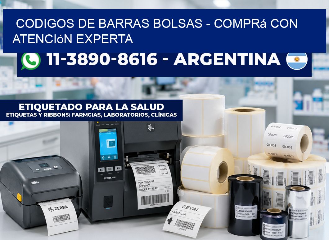 codigos de barras bolsas - Comprá con atención experta