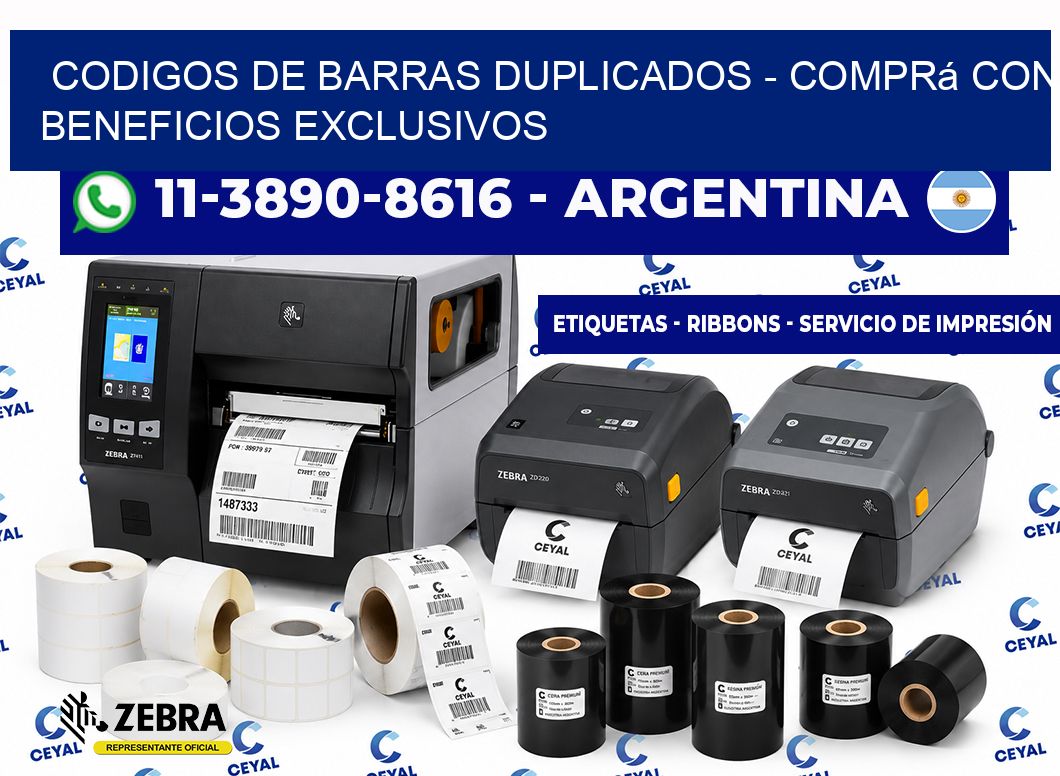 codigos de barras duplicados - Comprá con beneficios exclusivos