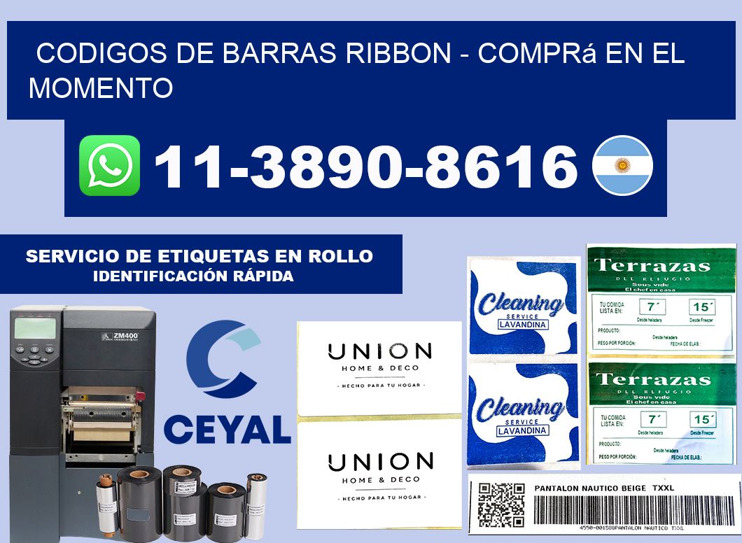 codigos de barras ribbon - Comprá en el momento