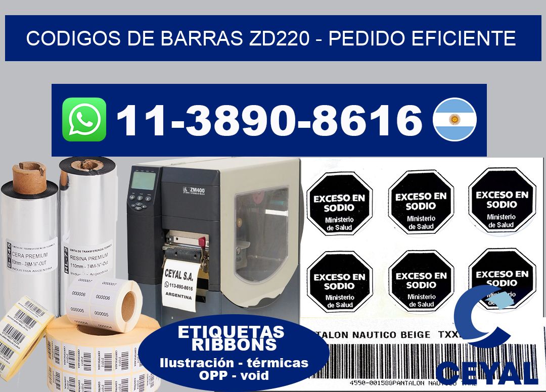 codigos de barras zd220 - Pedido eficiente