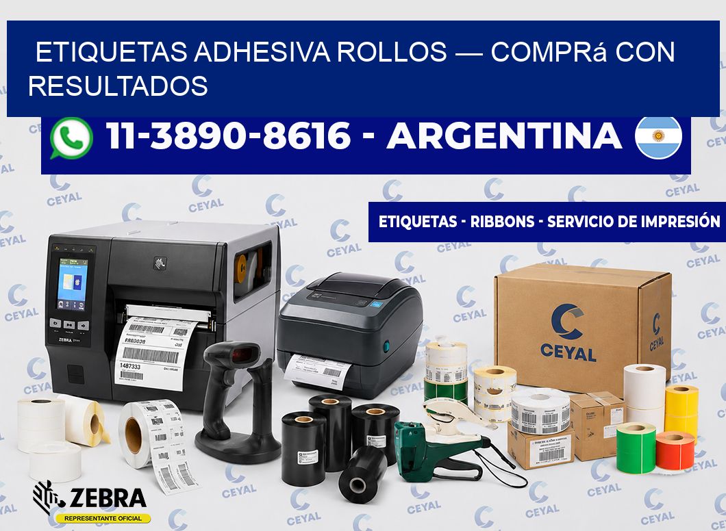 etiquetas adhesiva rollos — Comprá con resultados