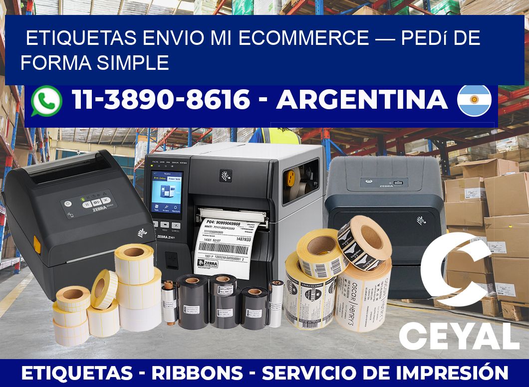 etiquetas envio mi ecommerce — Pedí de forma simple