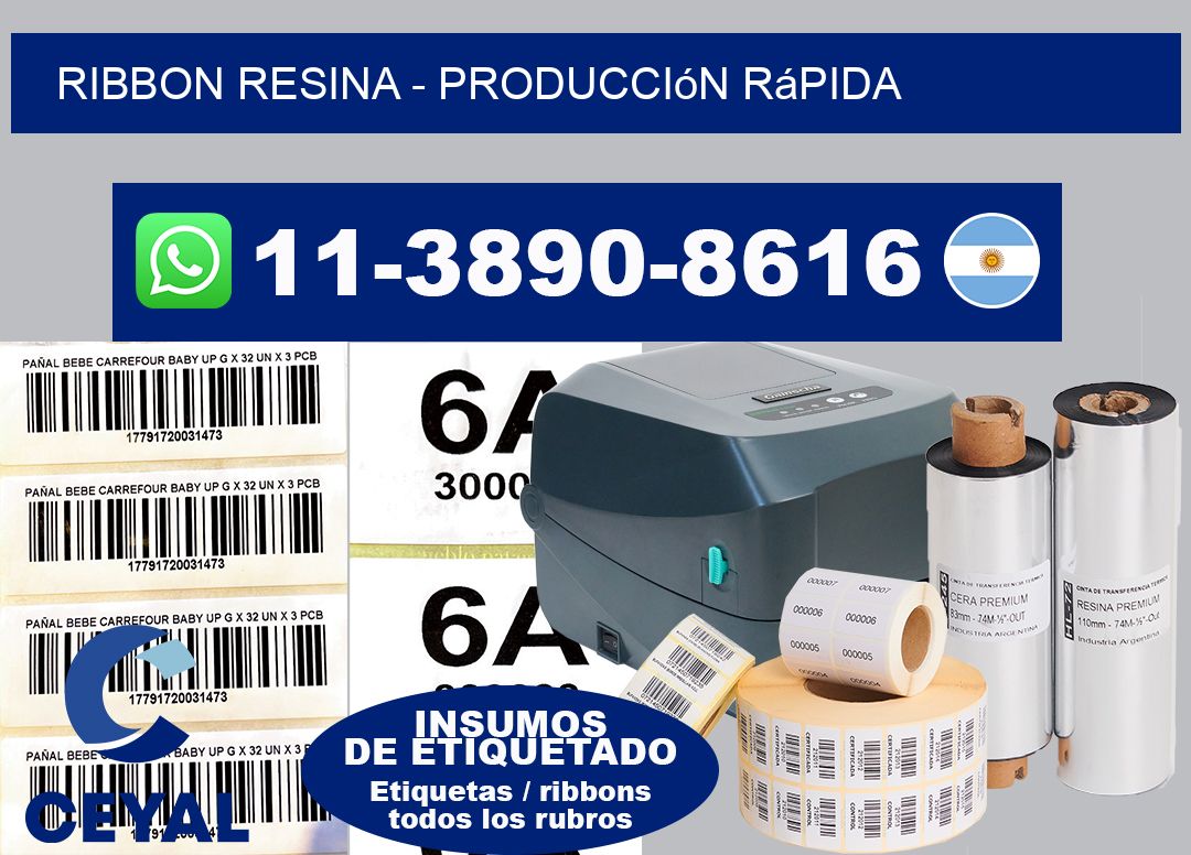 ribbon resina - Producción rápida