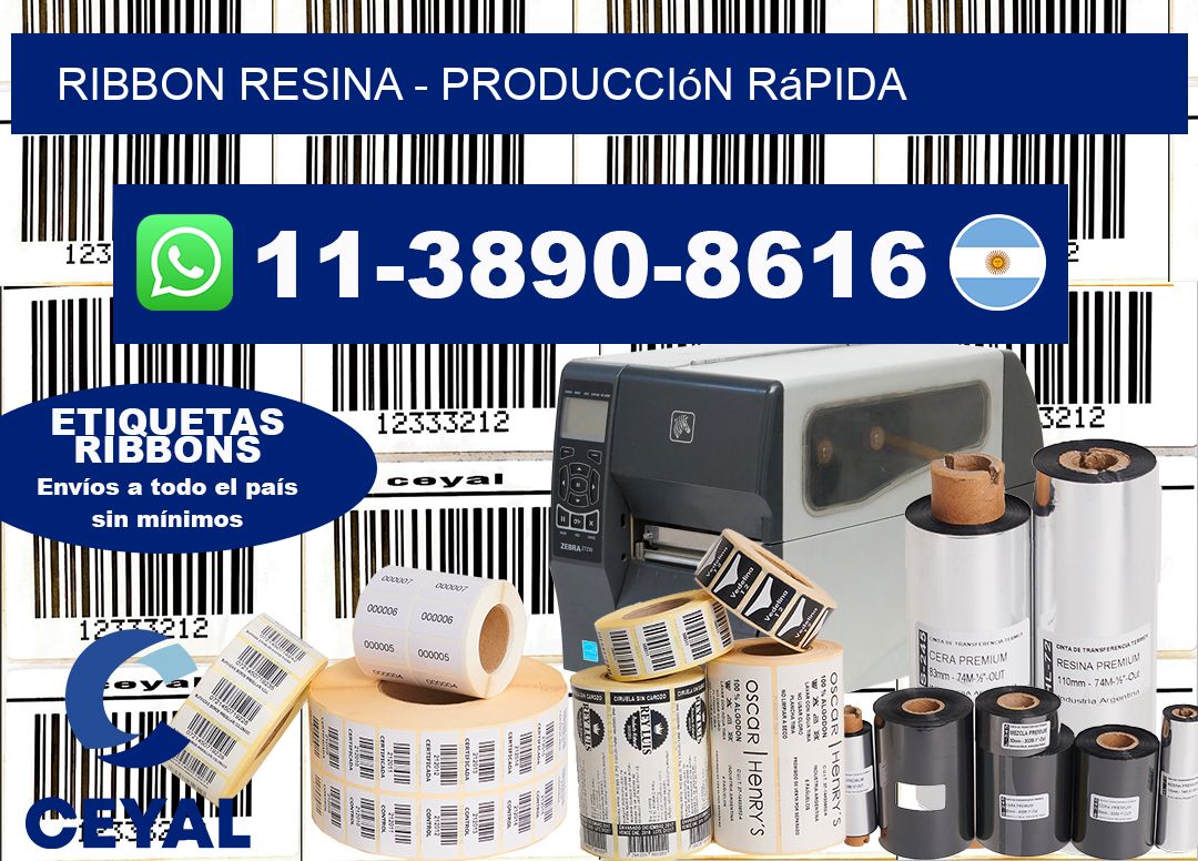 ribbon resina - Producción rápida