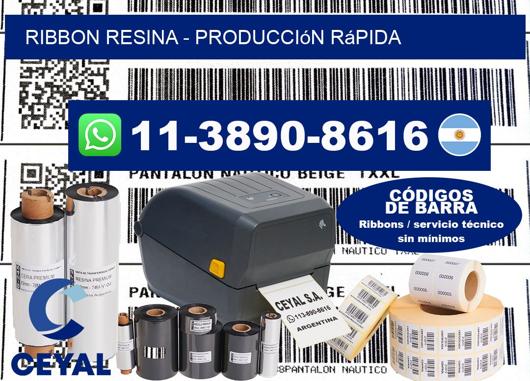 ribbon resina – Producción rápida