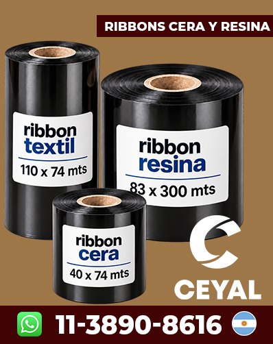 ROLLOS DE RIBBON ZEBRA - Pedí disponibilidad