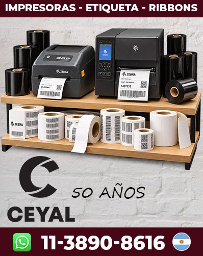 ROLLOS TERMICOS PARA ZEBRA - Personalizá tu pedido